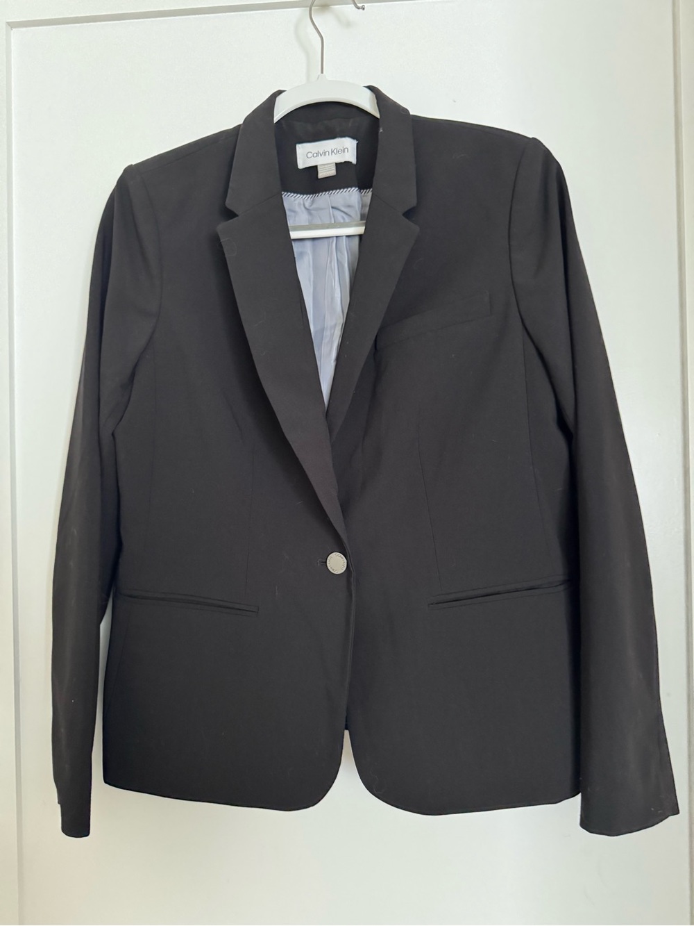 Calvin Klein Black Single-Button Tailored Blazer